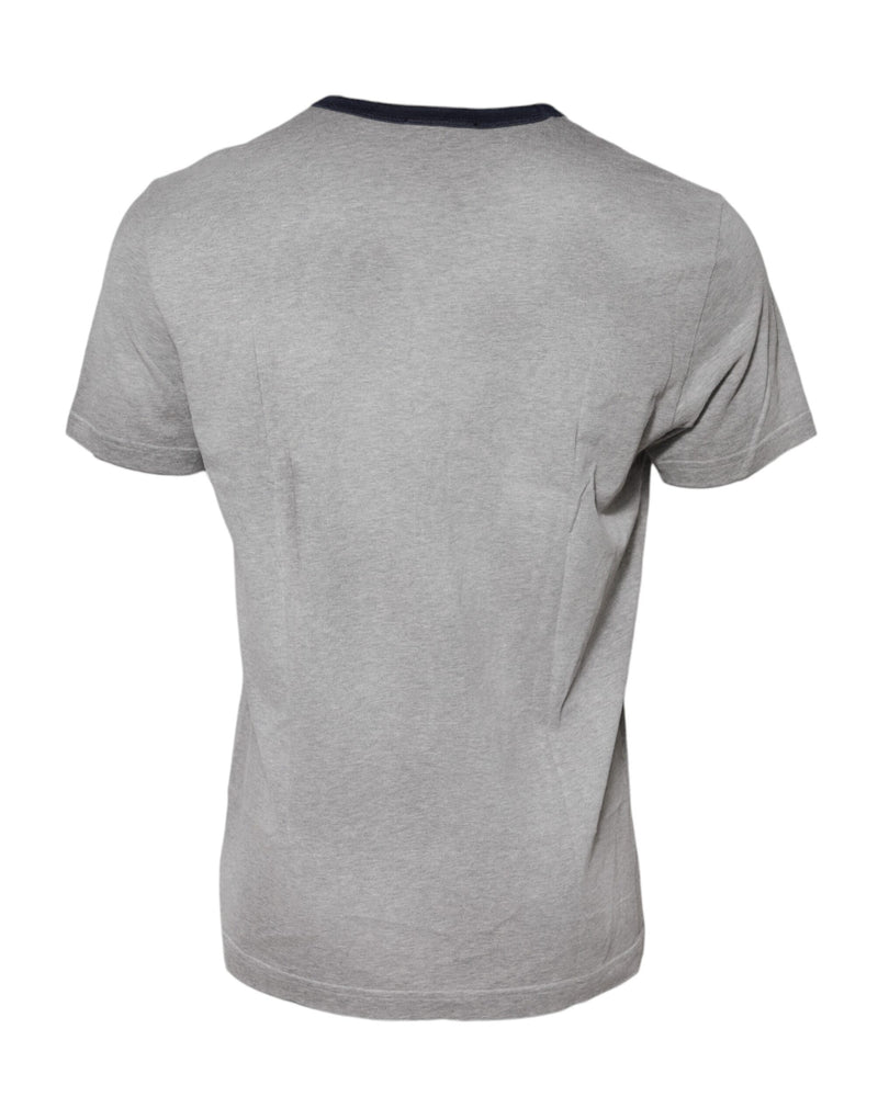 Dolce &amp; Gabbana Grijs DG Grafisch Bedrukt Katoenen T-shirt met Ronde Hals