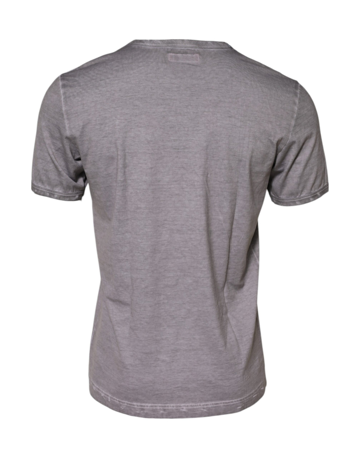 T-shirt en coton à col rond gris avec imprimé graphique de Dolce &amp; Gabbana