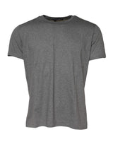 T-shirt gris en coton à manches courtes et col rond de Dolce &amp; Gabbana
