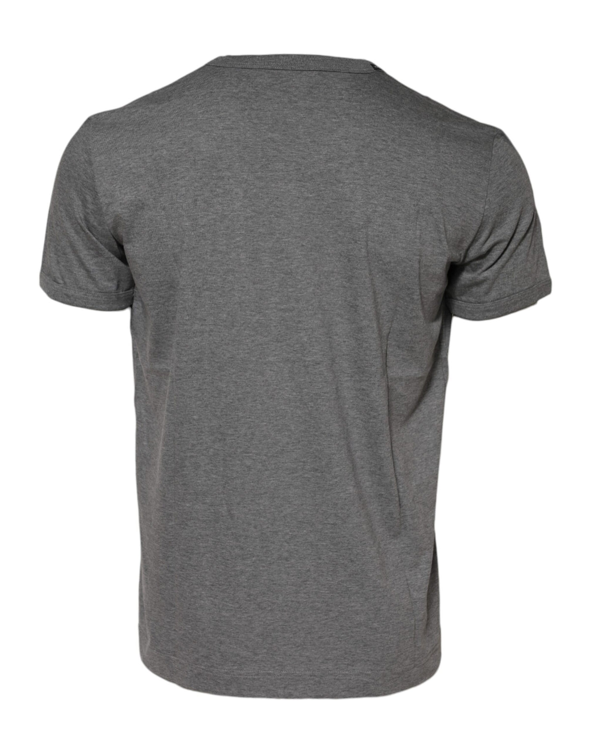 T-shirt gris en coton à manches courtes et col rond de Dolce &amp; Gabbana