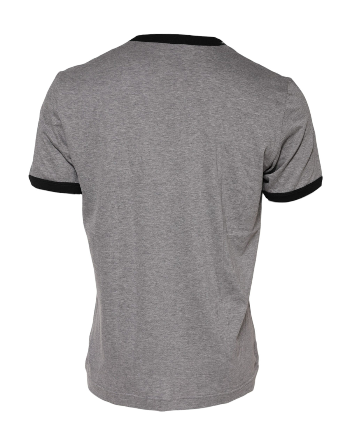 T-shirt en coton à col rond gris avec motif du Sacré-Cœur de Dolce &amp; Gabbana