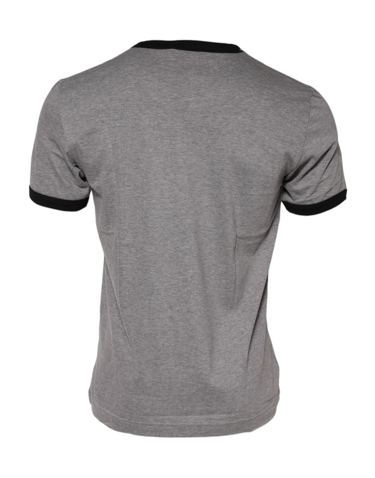 T-shirt en coton à col rond gris avec motif du Sacré-Cœur de Dolce &amp; Gabbana