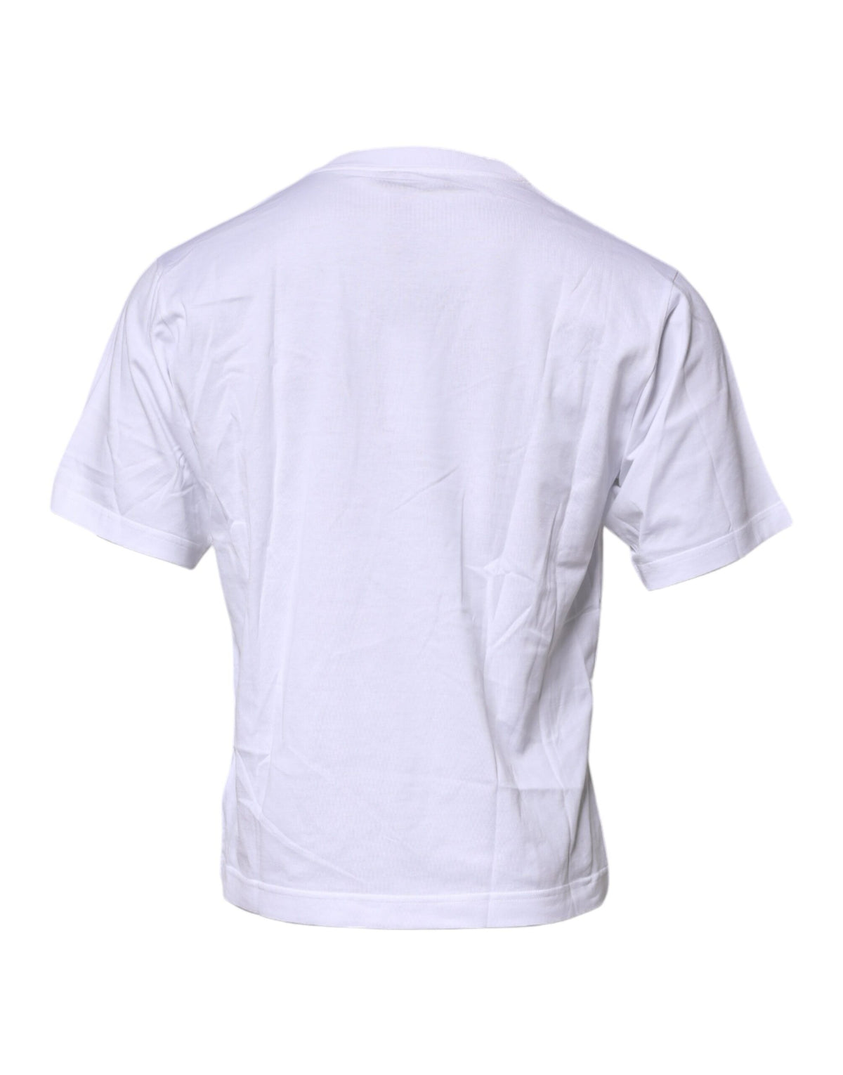 T-shirt à manches courtes à col rond blanc avec logo Dolce &amp; Gabbana