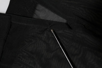 Dolce & Gabbana Black Nylon Leggings Stretch Pants