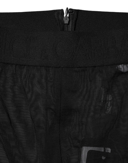 Dolce & Gabbana Black Nylon Leggings Stretch Pants