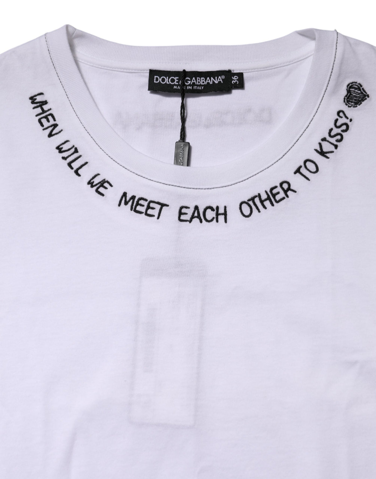 Dolce & Gabbana T-shirt sans manches en coton blanc imprimé