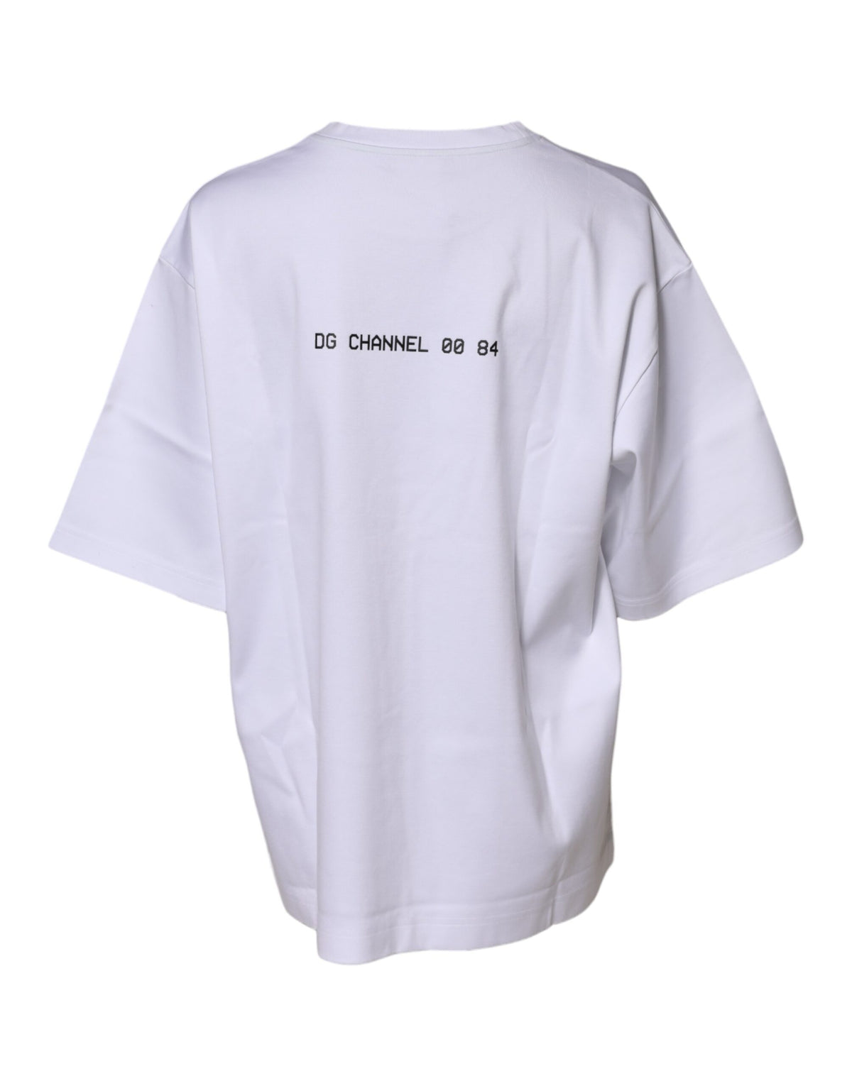 Dolce & Gabbana T-shirt en coton blanc imprimé à manches courtes
