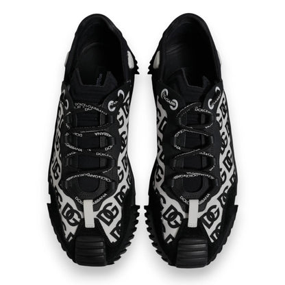 Dolce & Gabbana Black Logo Lace Up Low Top NS1 Sneakers