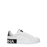 Dolce & Gabbana White Leather Low Top Sneakers for Women