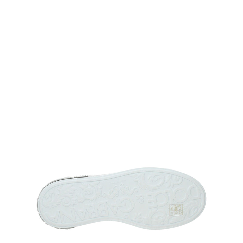 Dolce & Gabbana White Leather Low Top Sneakers for Women