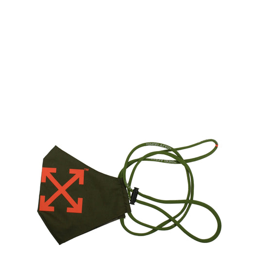 Off-White Groene Polyester Gezichtsmaskers