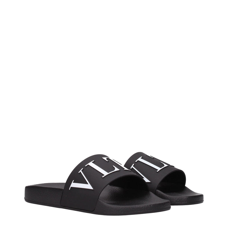 Valentino Garavani Black Cotton Slippers - Élégance et Confort