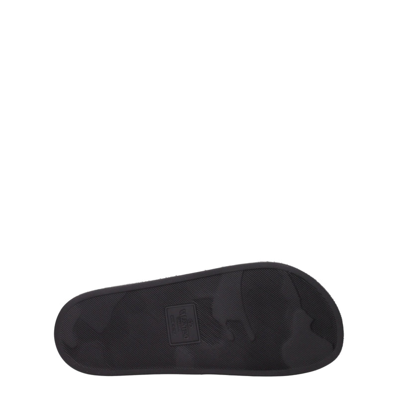 Valentino Garavani Black Cotton Slippers - Élégance et Confort