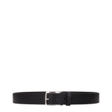 Ceinture en Cuir Noir Testoni - Modèle Régulier