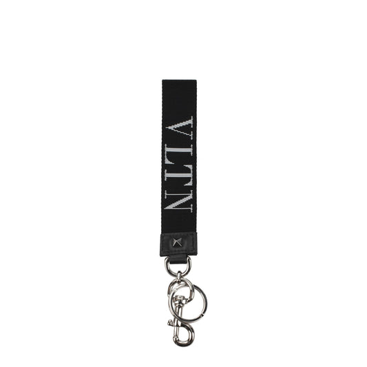 Porte-clés en tissu noir Valentino Garavani