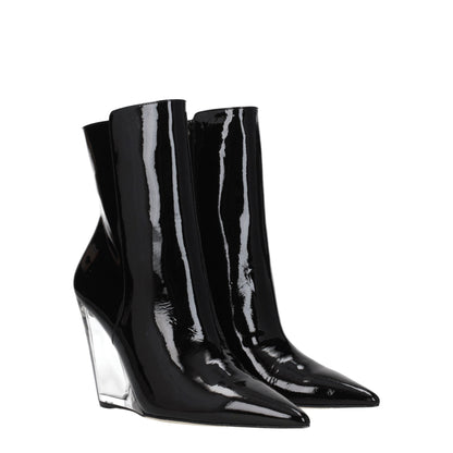 Stuart Weitzman zwarte leren enkellaarzen