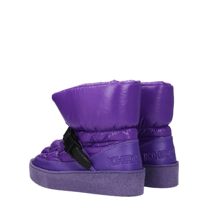 Khrisjoy paarse polyester enkellaarzen