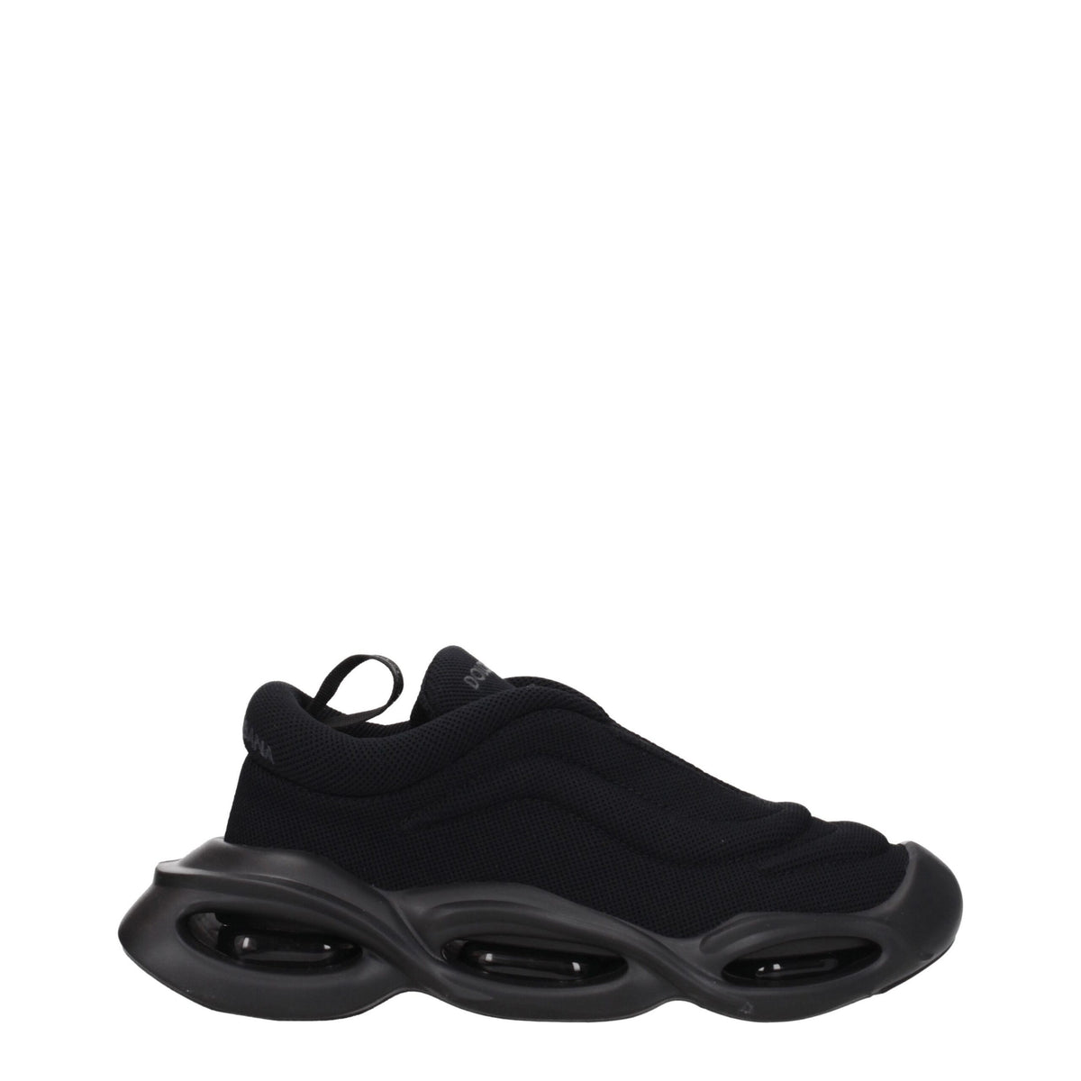 Dolce & Gabbana Black Fabric Chunky Sneakers - Élégance Sportive