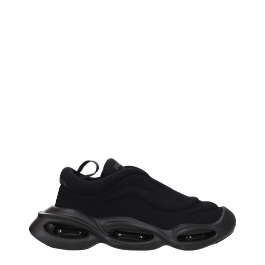 Dolce & Gabbana Black Fabric Chunky Sneakers - Élégance Sportive