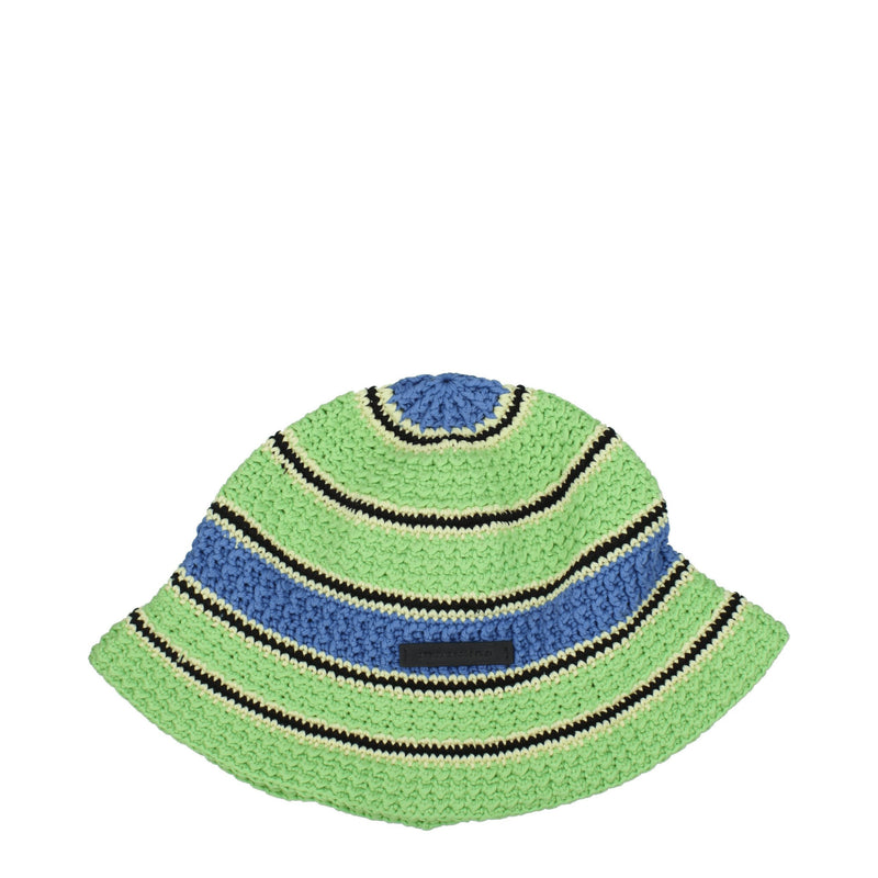 Stella McCartney Green Cotton Bucket Hat - Vintage Style