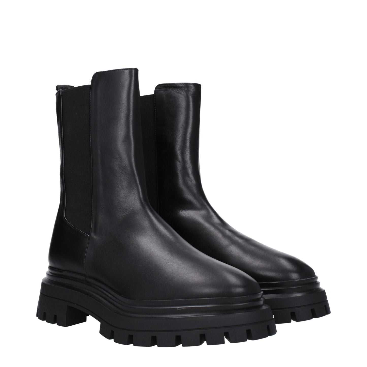Stuart Weitzman zwarte leren enkellaarzen