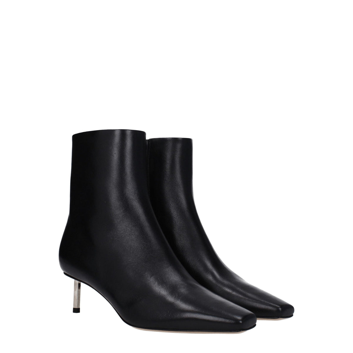 Off-White Black Leather Ankle Boots - Stylish & Comfortable Footwear