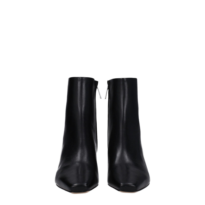 Off-White Black Leather Ankle Boots - Stylish & Comfortable