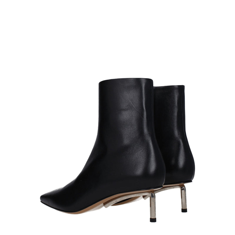 Off-White Black Leather Ankle Boots - Stylish & Comfortable