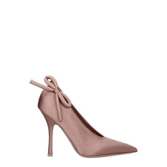 Valentino Garavani roze satijnen pumps met hoge hak
