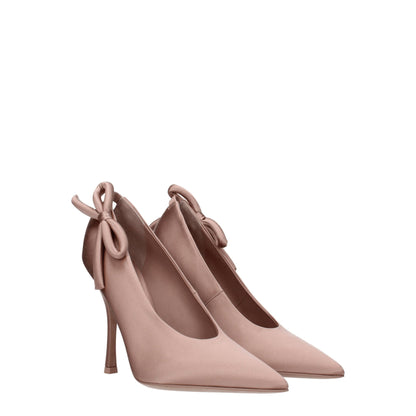 Valentino Garavani roze satijnen pumps met hoge hak