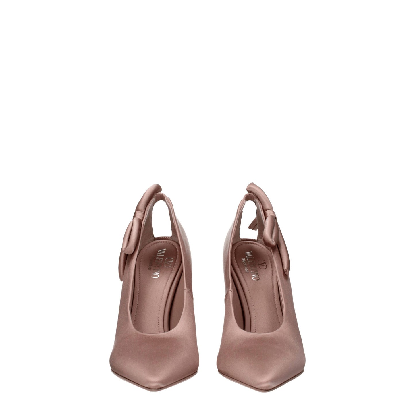 Valentino Garavani roze satijnen pumps met hoge hak