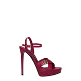 Dolce & Gabbana Pink Leather Platforms - Élégantes Sandales à Talons
