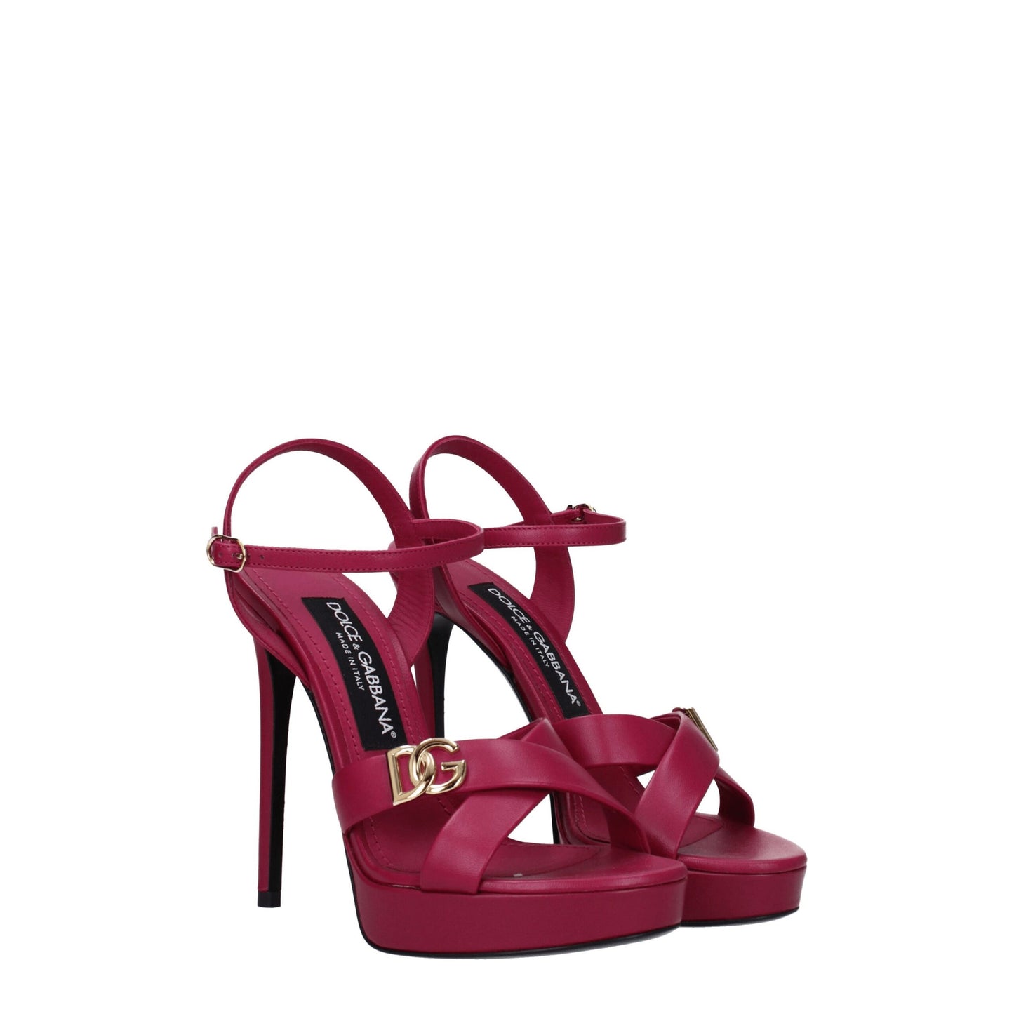 Dolce &amp; Gabbana Roze Lederen Platformschoenen