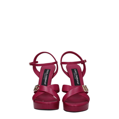 Dolce &amp; Gabbana Roze Lederen Platformschoenen