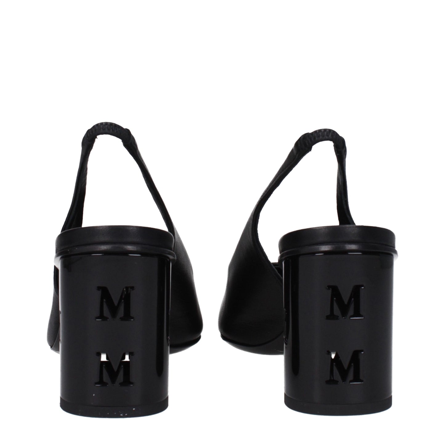 Max Mara Zwarte Lederen Pumps met Hoge Hak