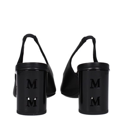 Max Mara Zwarte Lederen Pumps met Hoge Hak