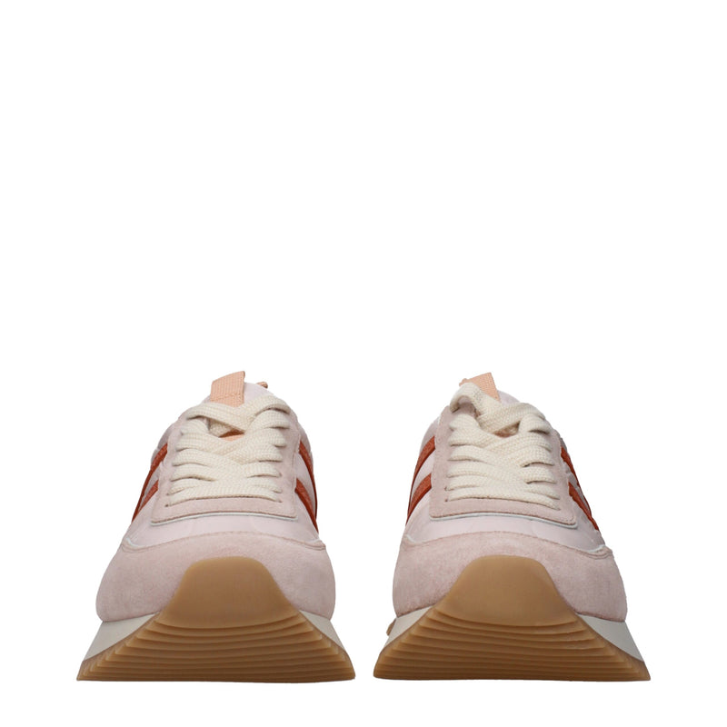 Moncler Pink Fabric Chunky Sneakers for Women