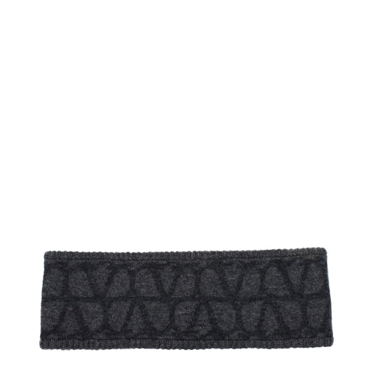 Bandes pour cheveux en laine grise Valentino Garavani