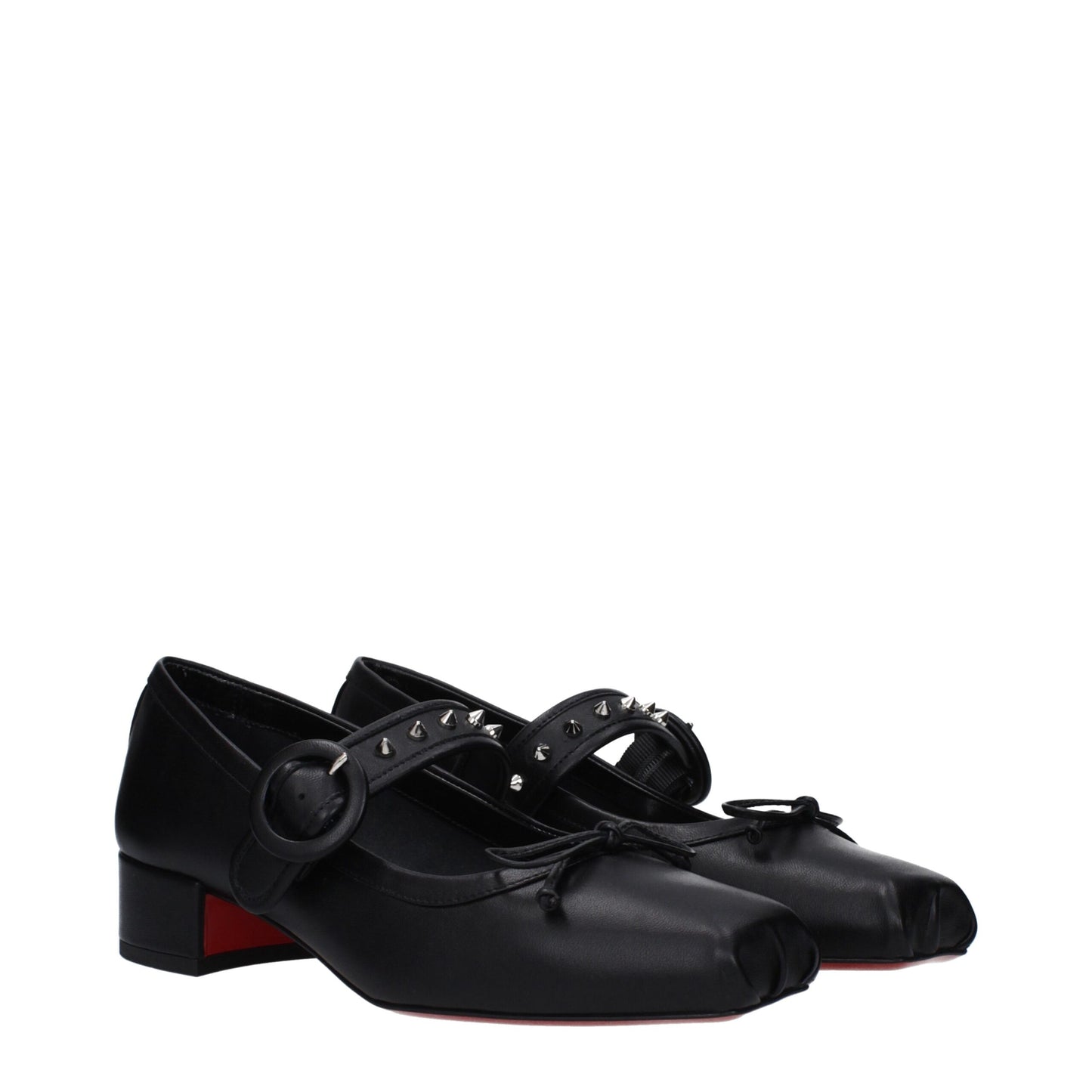 Zwarte leren balletpumps van Christian Louboutin