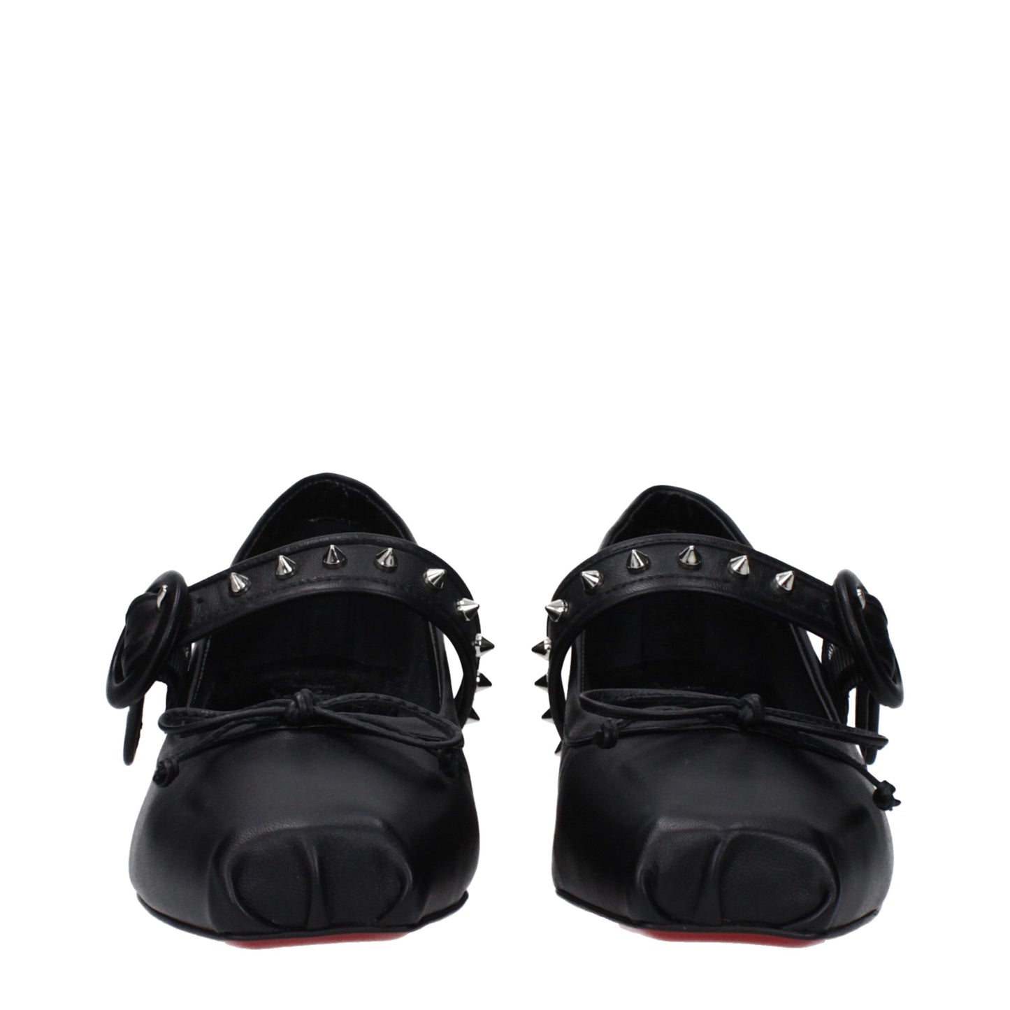 Zwarte leren balletpumps van Christian Louboutin