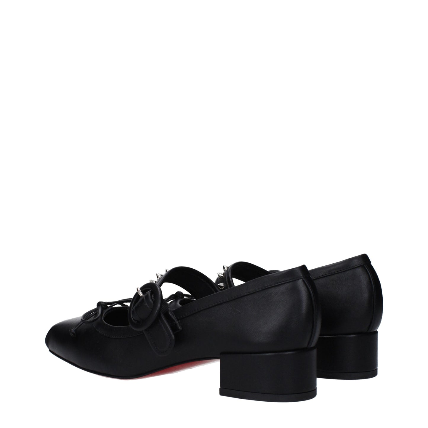 Zwarte leren balletpumps van Christian Louboutin
