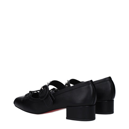 Zwarte leren balletpumps van Christian Louboutin