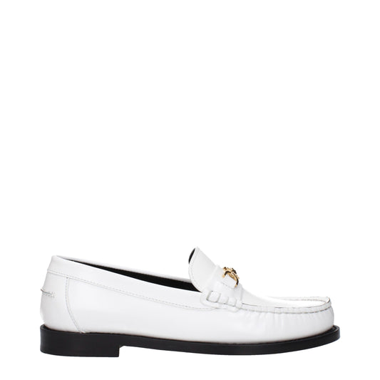Versace witte leren instaploafers