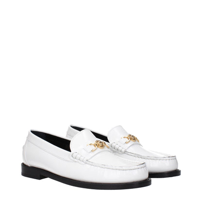 Versace witte leren instaploafers