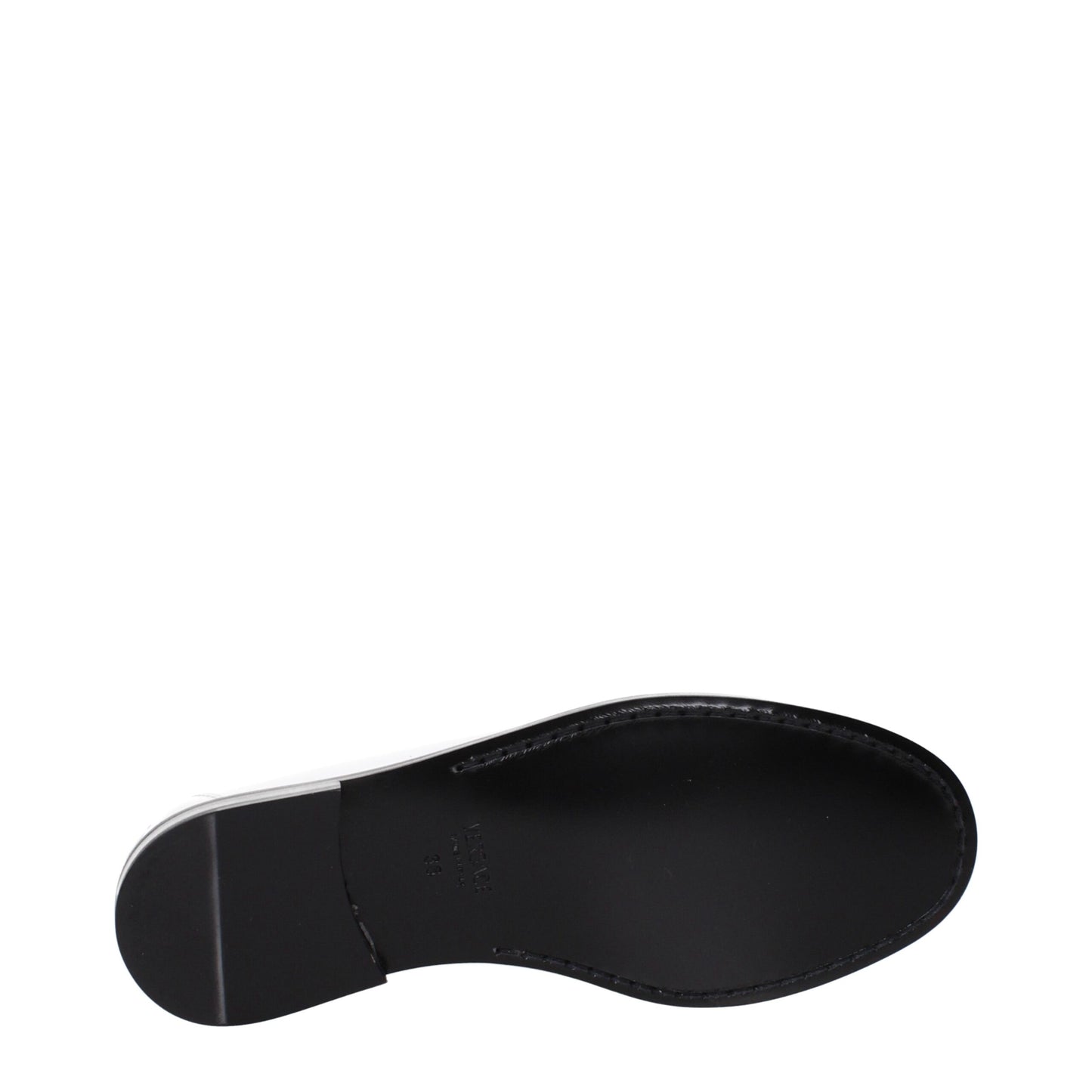 Versace witte leren instaploafers