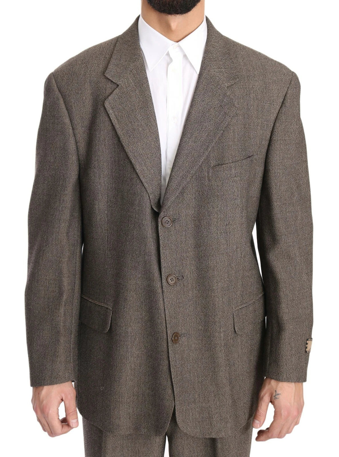 Dolce & Gabbana Costume en Laine Marron à Boutonnage Simple