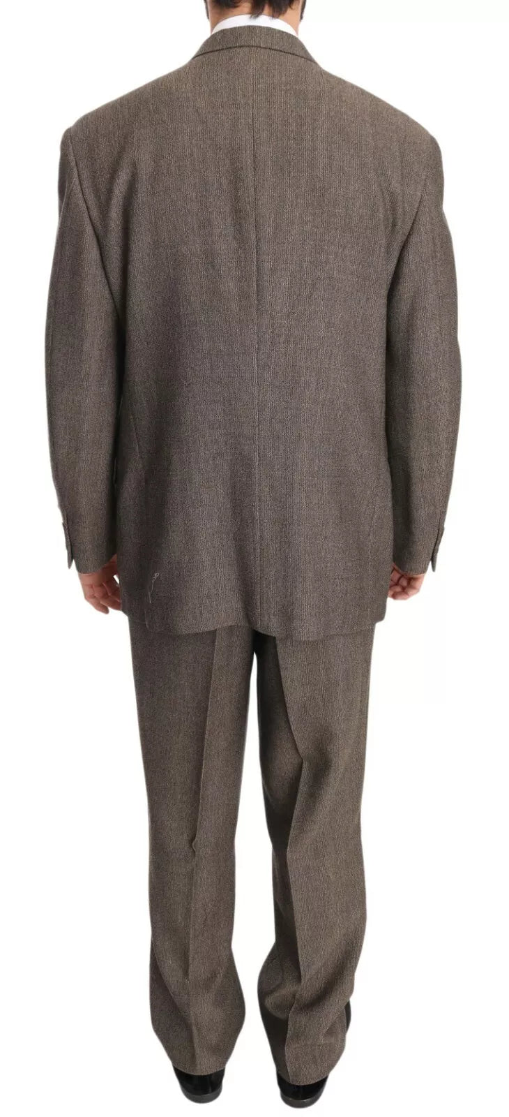 Dolce & Gabbana Costume en Laine Marron à Boutonnage Simple