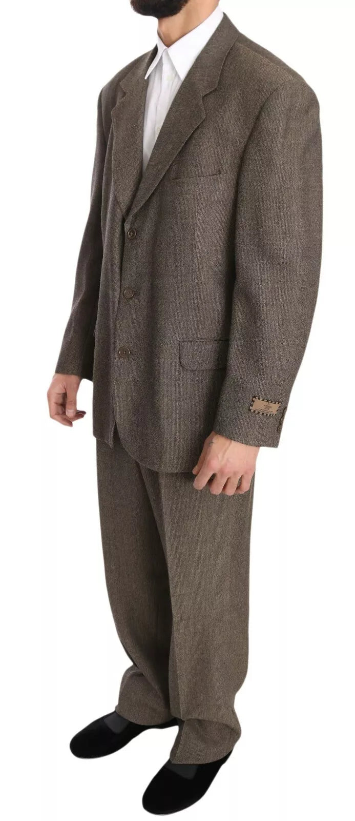 Dolce & Gabbana Costume en Laine Marron à Boutonnage Simple