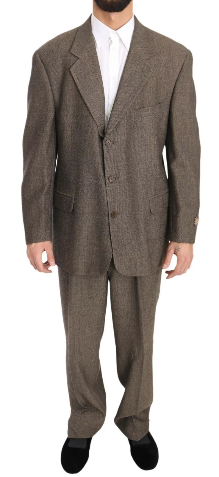 Dolce & Gabbana Costume en Laine Marron à Boutonnage Simple
