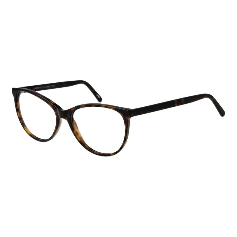 Andy Wolf Brown Unisex Glasses Frame - Chic Cat Eye Style